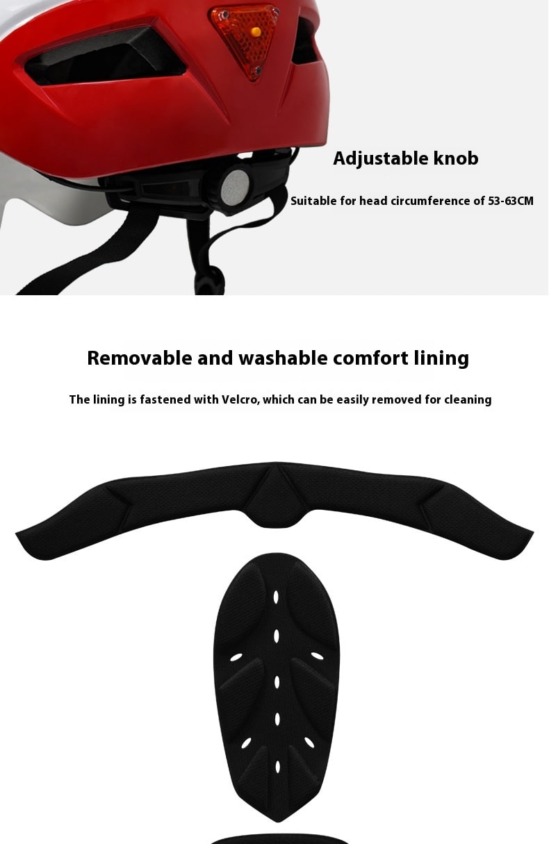 Bicycle Helmet Riding Helmet Sports Helmet Goggles Riding Helmet Restraint Taillight view 11