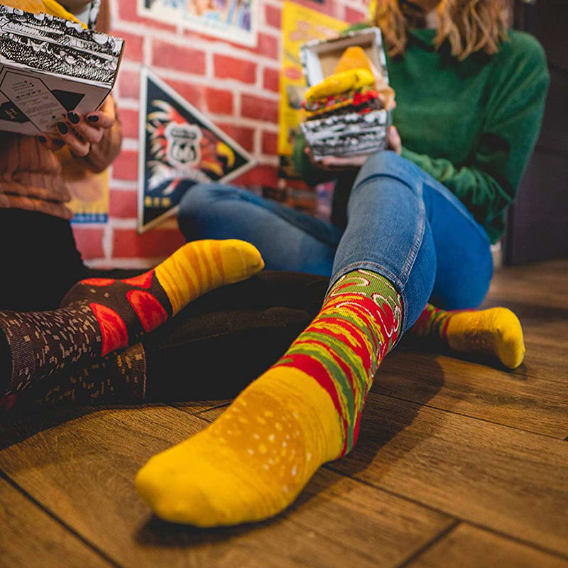 Christmas Creative Hamburger Socks Party Socks Gift view 3