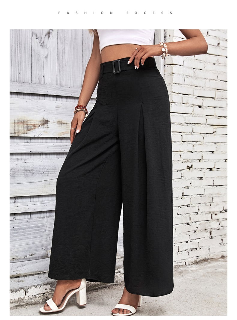 Foreign Trade High Waist Wide Leg Casual Trousers view 30