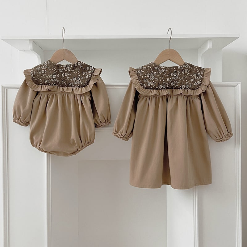 Long Sleeve Butt Wrap Clothes Romper Girl Dress view 5