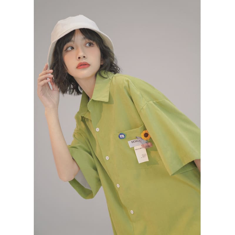 Women's Summer Letter Printed Short Sleeved Shirt view 11