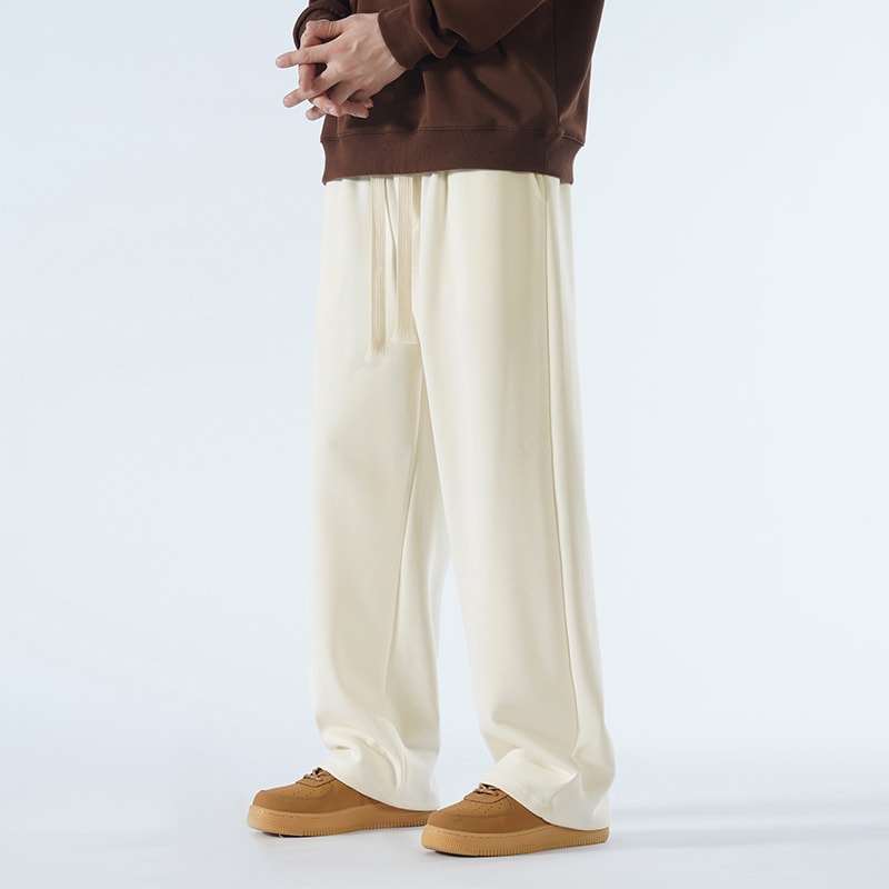 Loose Casual Men's Draping Wide Leg Sports Straight Trousers view 3