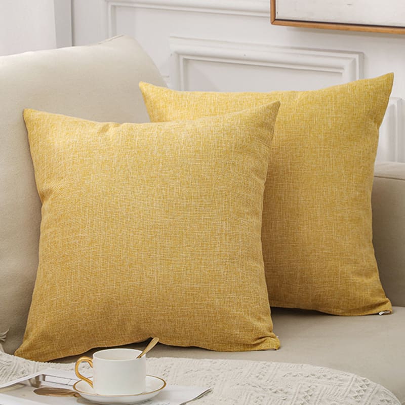 Solid Color Linen Sofa Cotton And Linen Pillow view 22