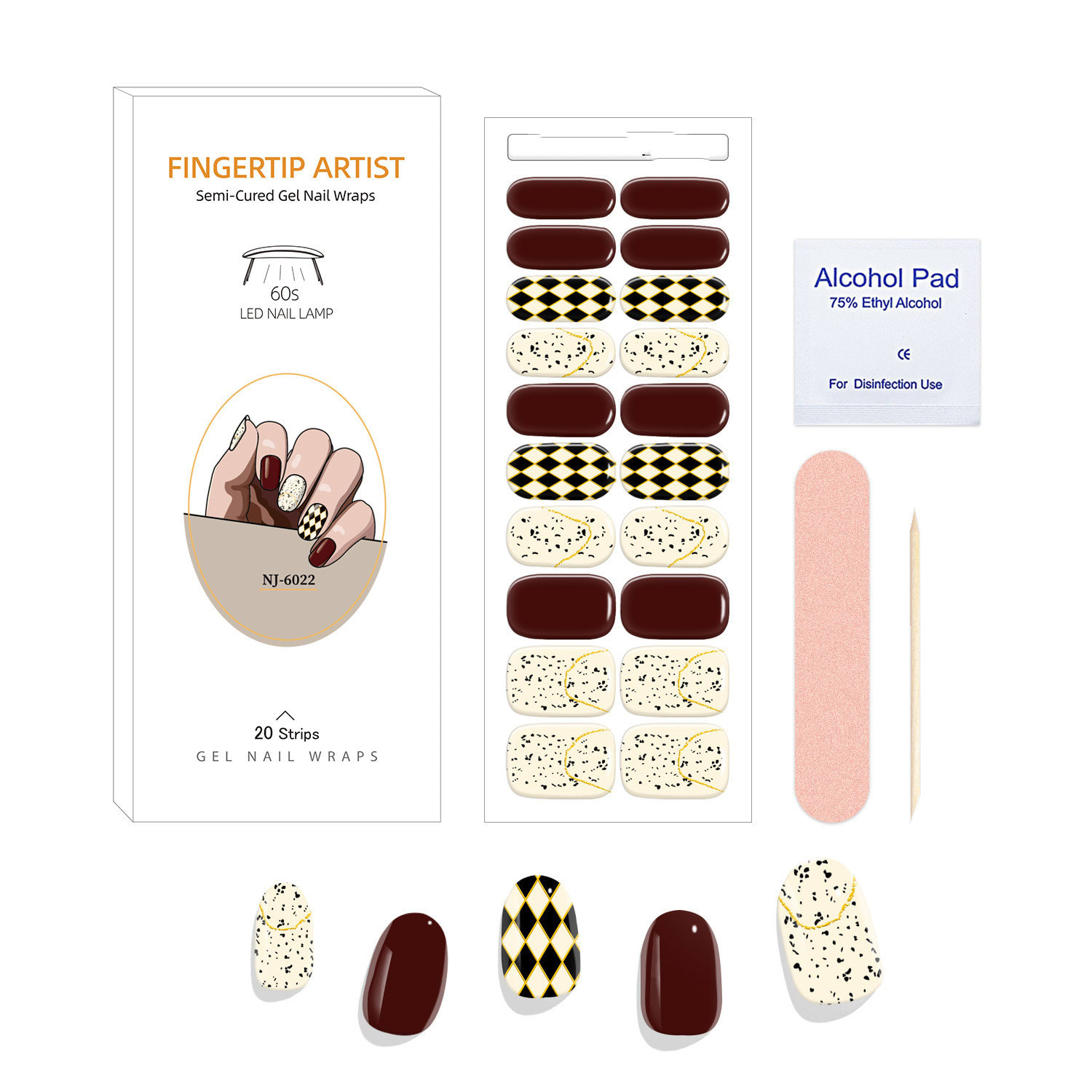 UV Semi-curing Gel Nail Stickers view 32