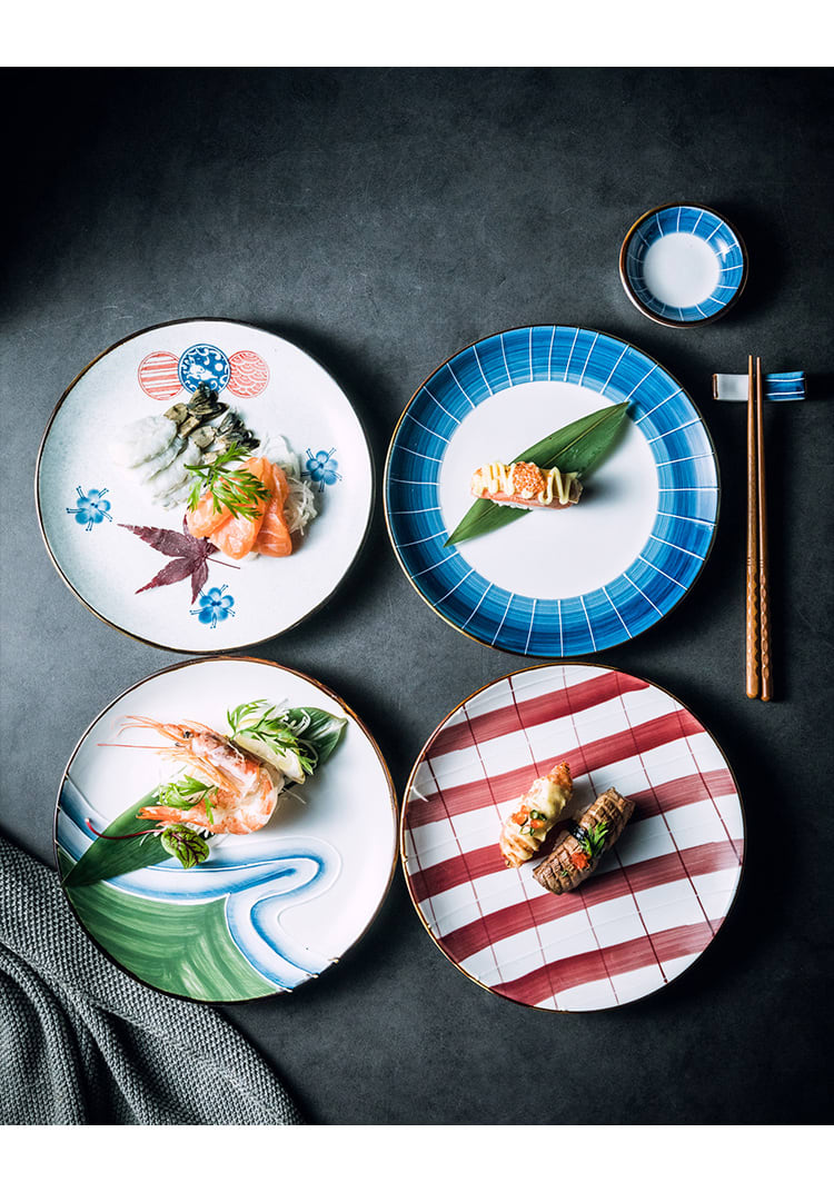 Creative Ceramic Round Shallow Household Western Cuisine Steak Plate view 4