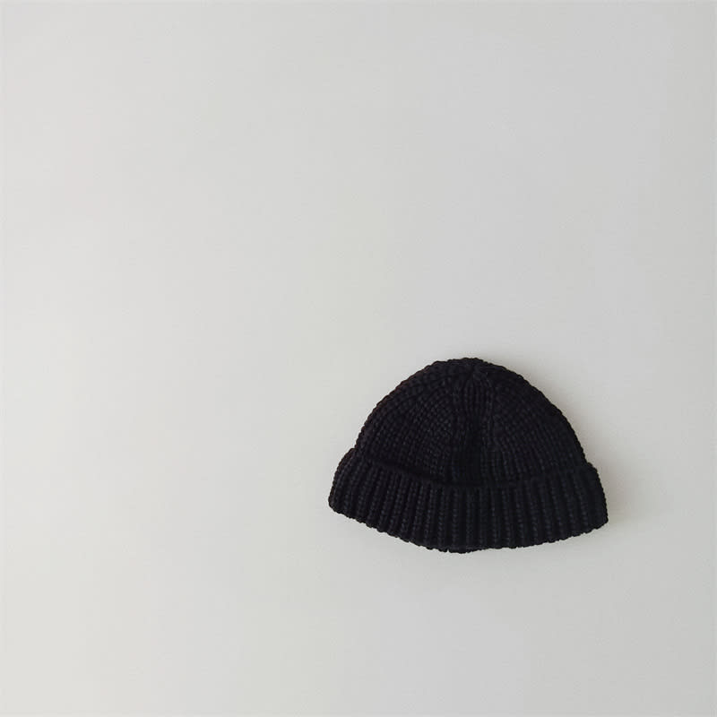 Solid Color Curling Baby Knitted Sleeve Cap view 17