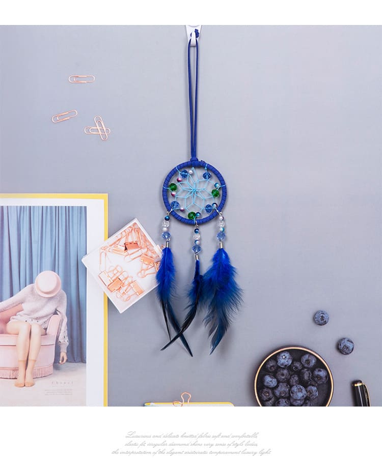 Indian Style Creative Blue Decoration Dream Catcher view 2