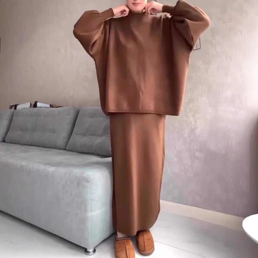 Women's Fashion Loose And Warm Knitting Suit view 11