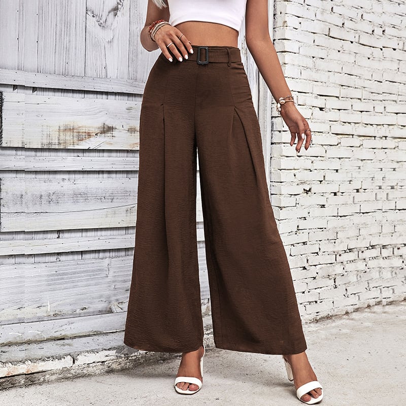 Foreign Trade High Waist Wide Leg Casual Trousers view 25