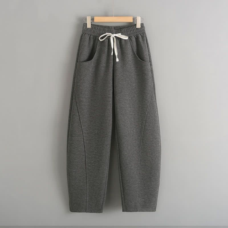 Fleece-lined Elastic Sickle High Waist Slimming Pants view 9