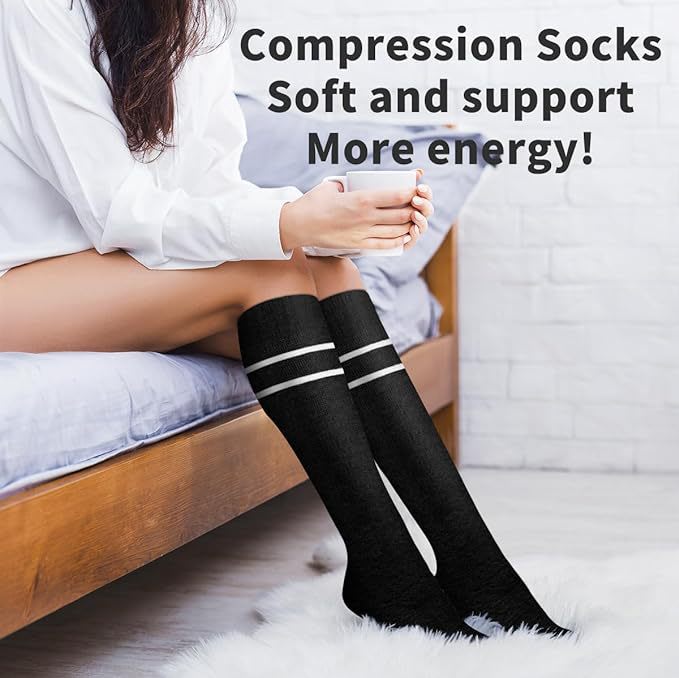 Pregnant Women Elastic Compression Mid-calf Calf Socks Female Skipping Rope Elastic Cycling view 12