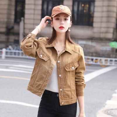 Hong Kong Style Denim Khaki Overalls view 3