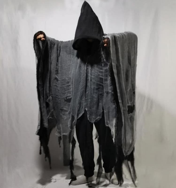 Unisex Halloween Ghost Dementors Cosplay Costume Gothic Horror Zombie Tattered Hooded Capes Day Of The Dead Party Props Cloaks view 14