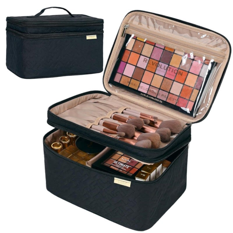 Portable Fashion Double Layer Cosmetics Bag view 6