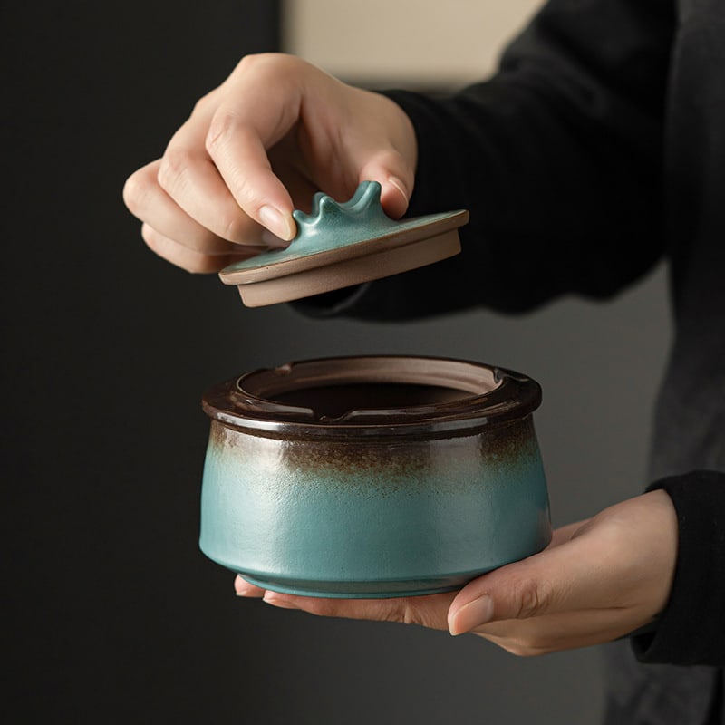 Ceramic Creative Tea Table High-end Entry Lux Ashtray view 5