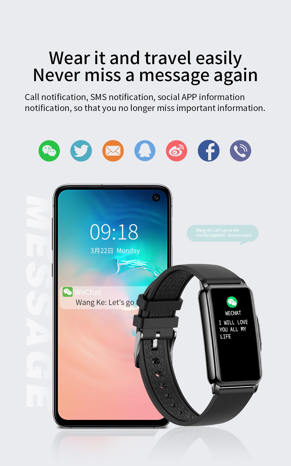 Outdoor Smart Sport Bracelet Multi-functional Health Monitoring Watch Women view 3