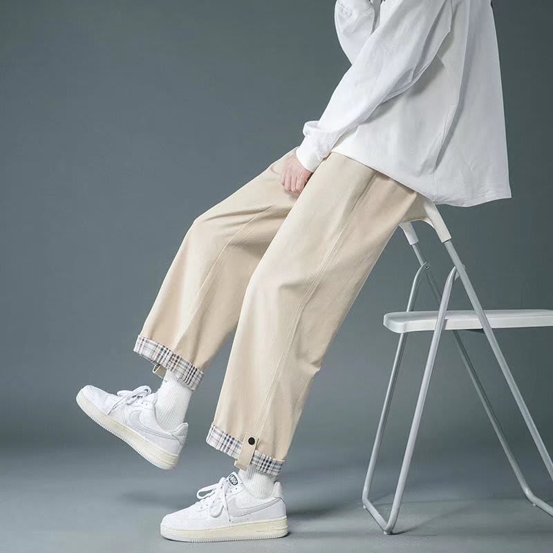 Thin Trendy Loose Wide Leg Straight Sports Men's Casual Pants view 3