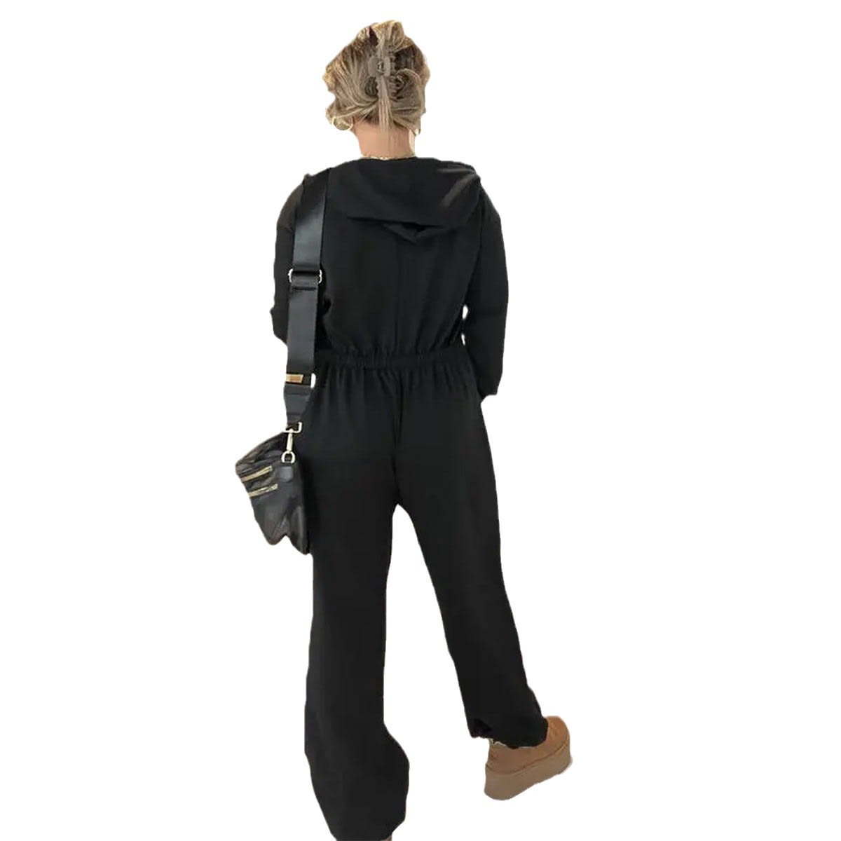 Polyester Women's Autumnwinter Jumpsuit Sweater Suit view 3