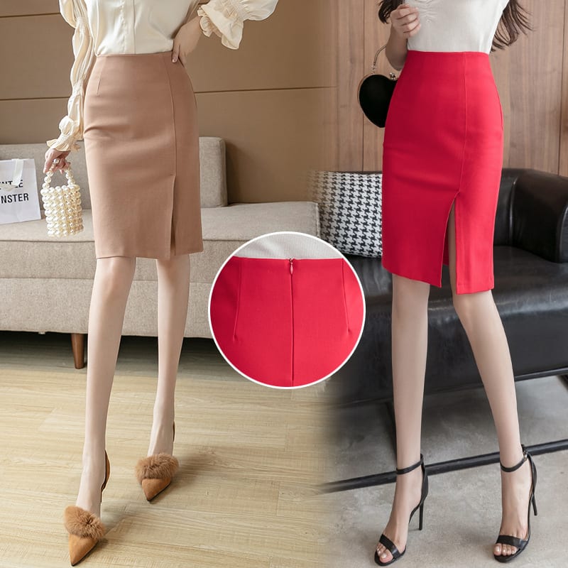 Versatile Stretch High Waist Sexy Slimming Hip Skirt view 5