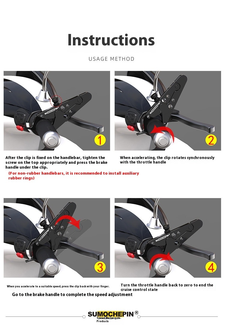 Electric Motorcycle Cruise Control Control Throttle Clip Auxiliary Holder Booster Aluminium Alloy Retrofit Accessories