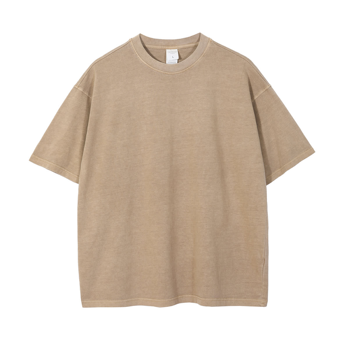 Washed And Worn Dyed Bright White Short Sleeve T-shirt view 20