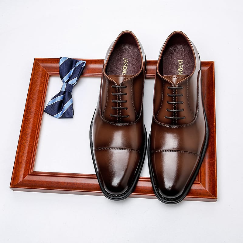 Men's Dress Shoes Inner Height Increasing Leather Shoes British Style view 3