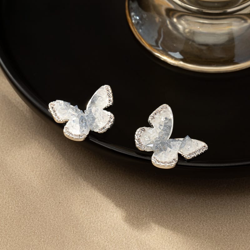 Fashion Jewelry Blue Crystal Butterfly Necklace Female Gradient Crystal view 8