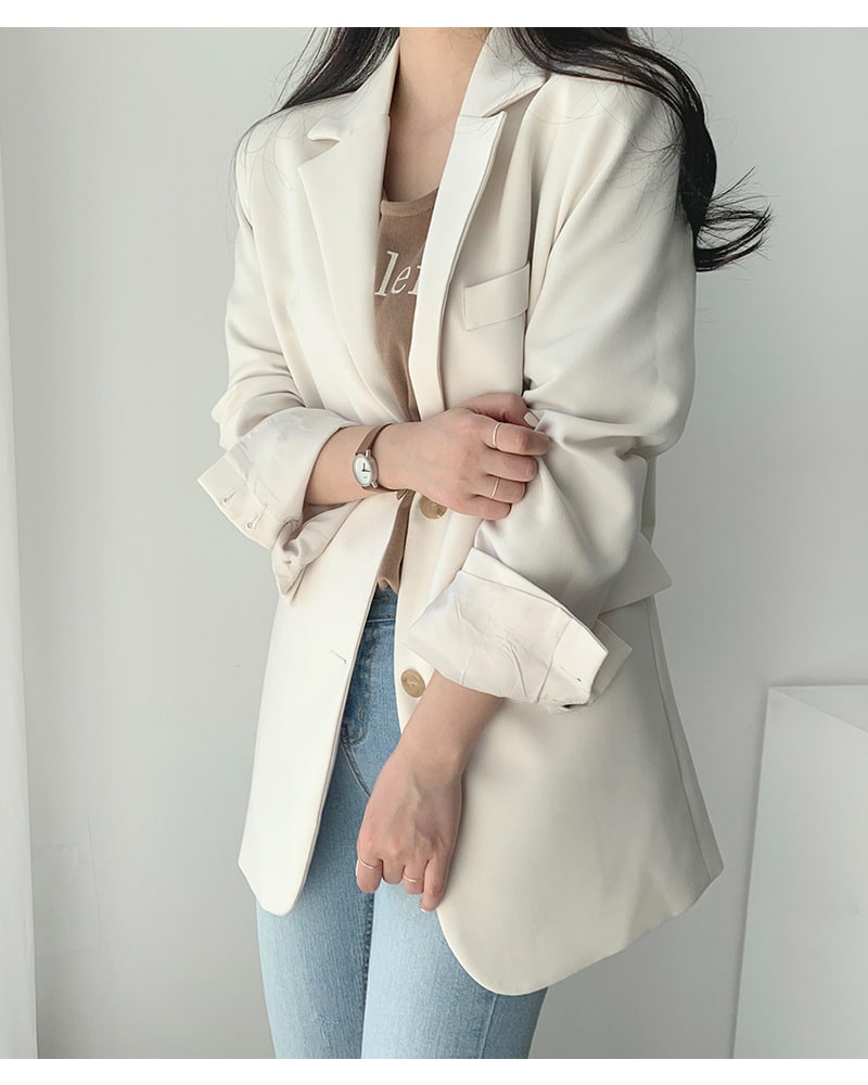 Mid-length Suit Coat Female Casual Suit Top view 6