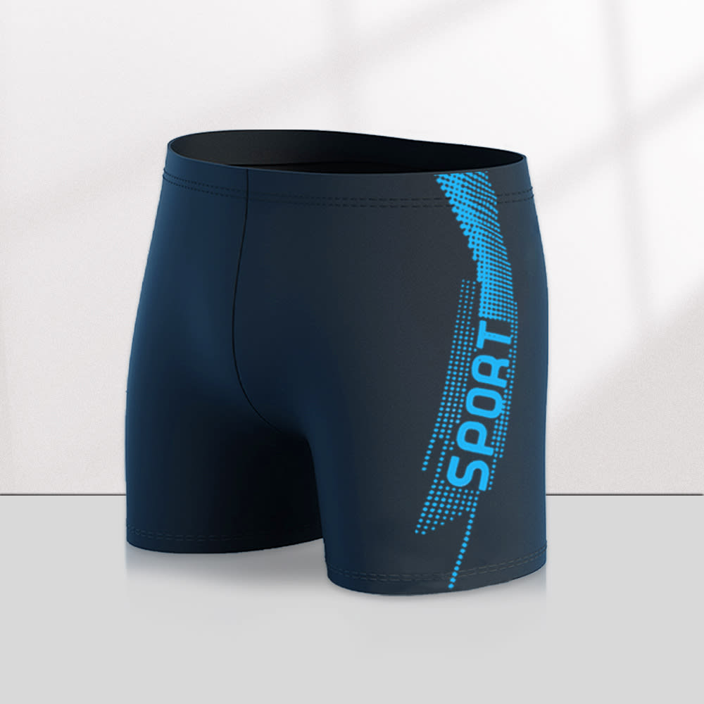 Men's Quick-drying Professional Sports Fitness High Waist Swimming Trunks view 6