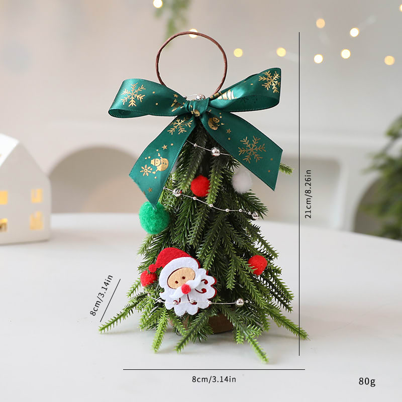 Mini Christmas Tree Ornaments Diy Christmas Decorations Home Bedroom Party Decorations Desktop Children New Year Christmas Gift view 4
