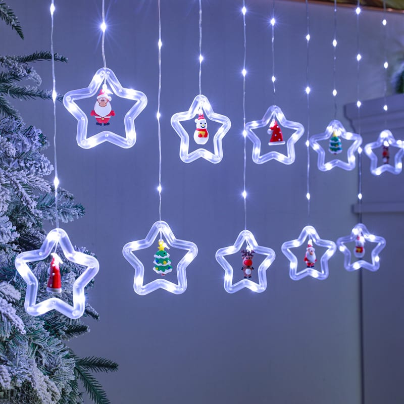 Christmas Curtain Lighting Chain Decoration view 15