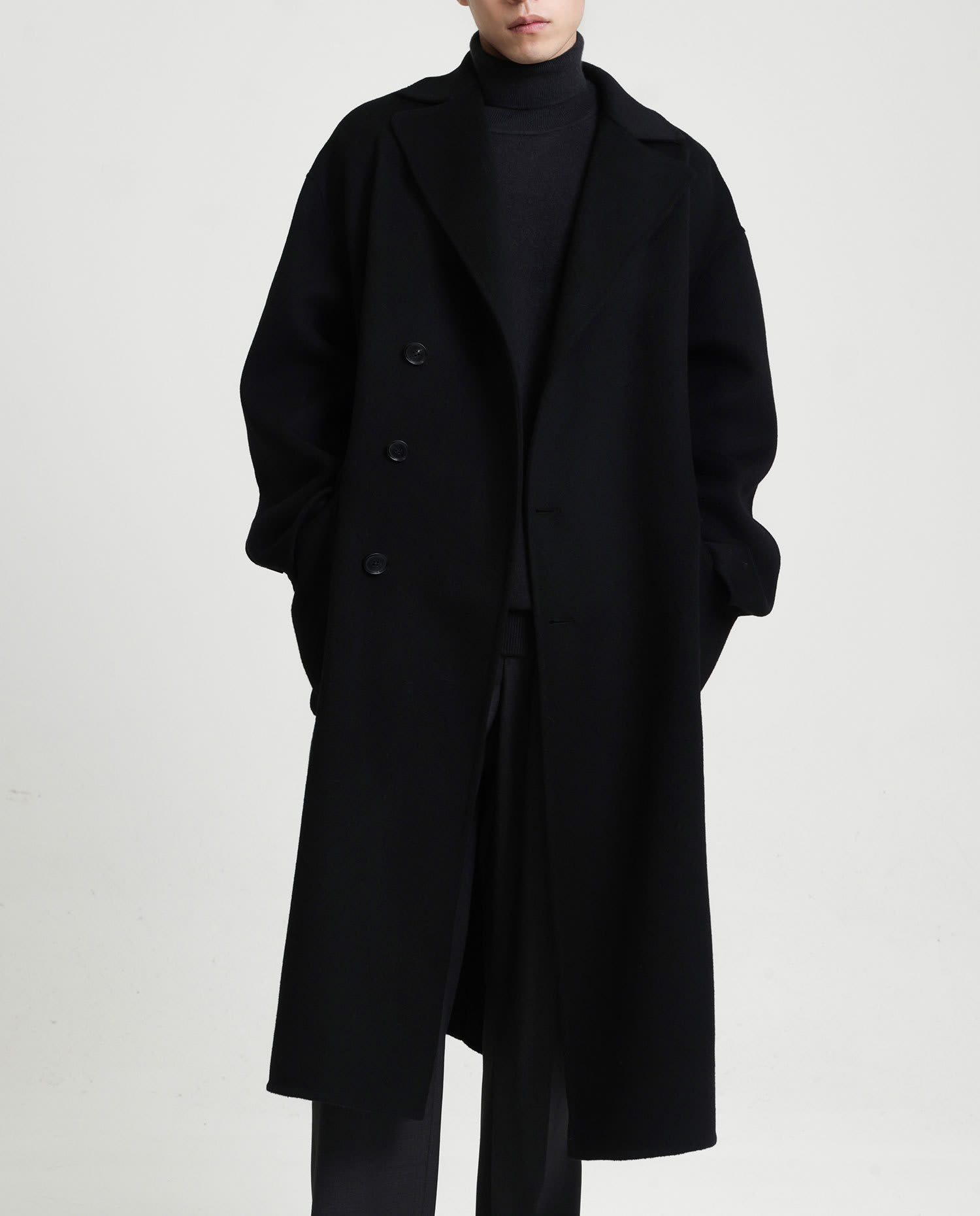 Long Double-faced Woolen Goods Wool Overcoat Men view 6