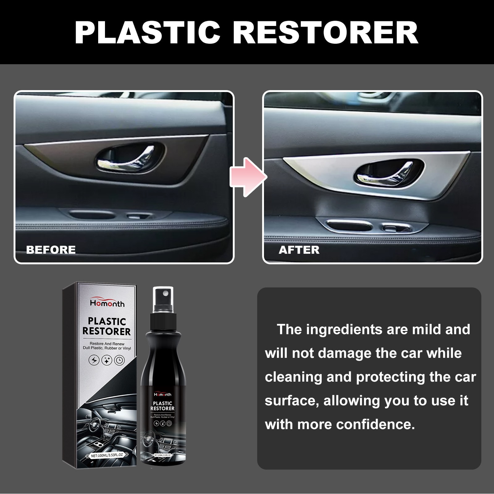 Car Plastic Renovation Agent Maintenance And Cleaning view 4