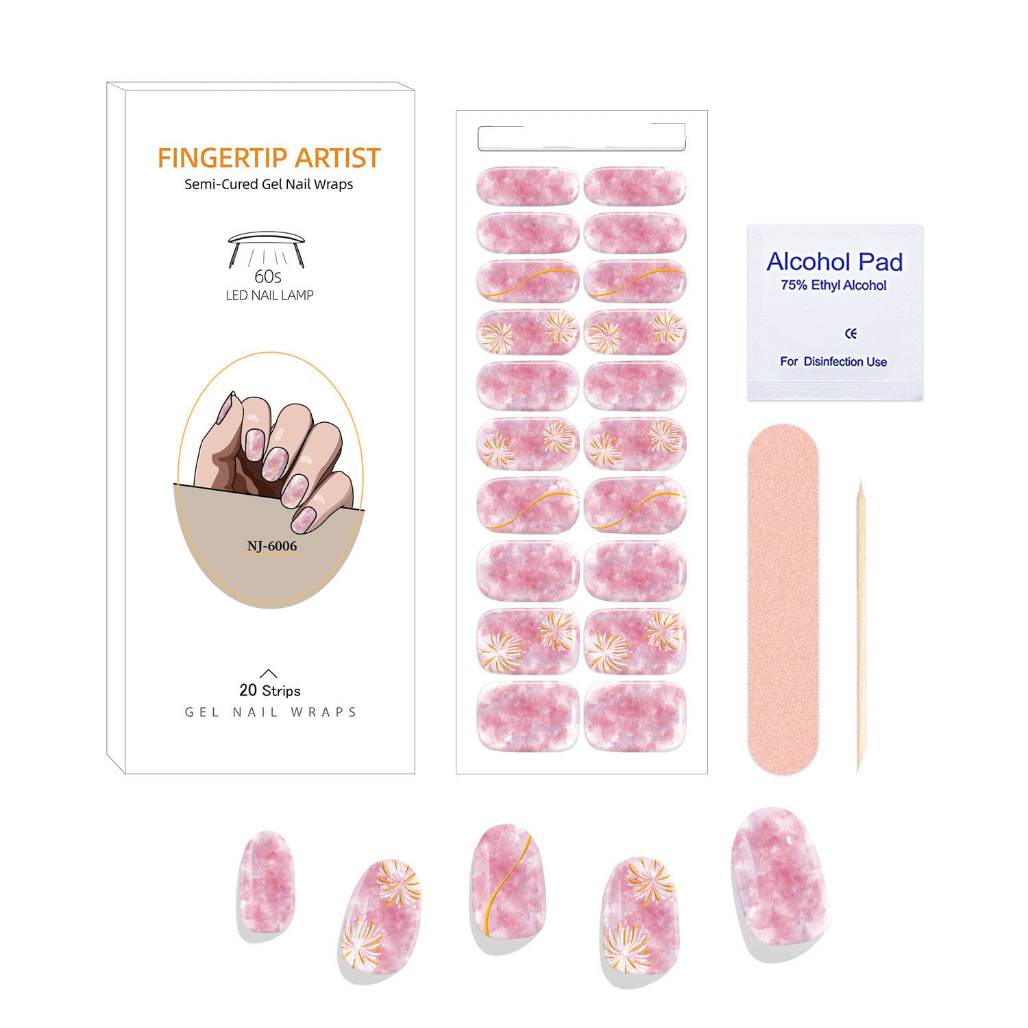 UV Semi-curing Gel Nail Stickers view 26