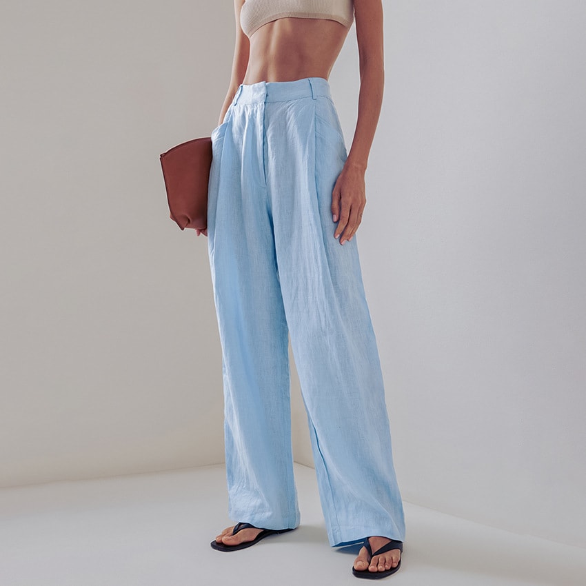Minimalist Long Sleeve Shirt And Trousers Two-piece Set view 1