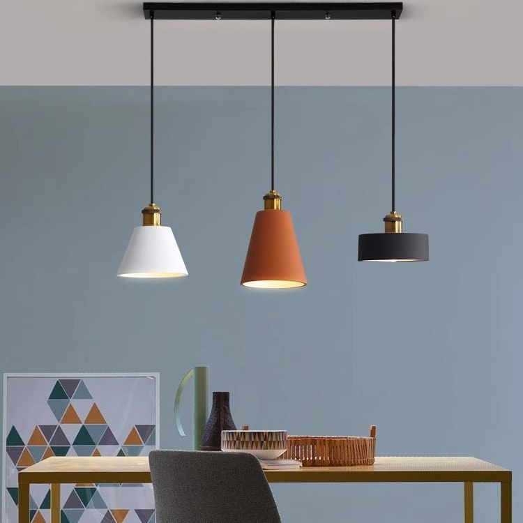 Simple Chandelier Dining Table Bar Lamp Bedroom Bedside Iron Droplight view 19