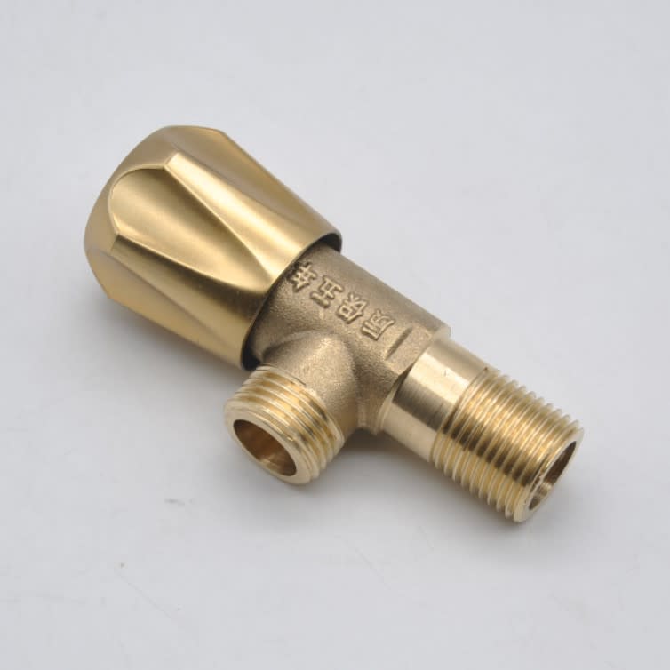 Household Minimalist Intrinsic Color Of Copper Angle Valve view 3