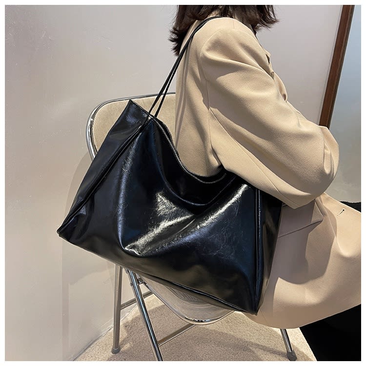 Vintage Women's Tote Bag Athletic Casual Fashion Large Capacity Leather Shoulder Bag Shopper Harajuku Simple Handbag view 38