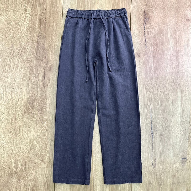 High-end Pure Asian Men's Four Seasons Fleece-lined Lycra Pants view 4