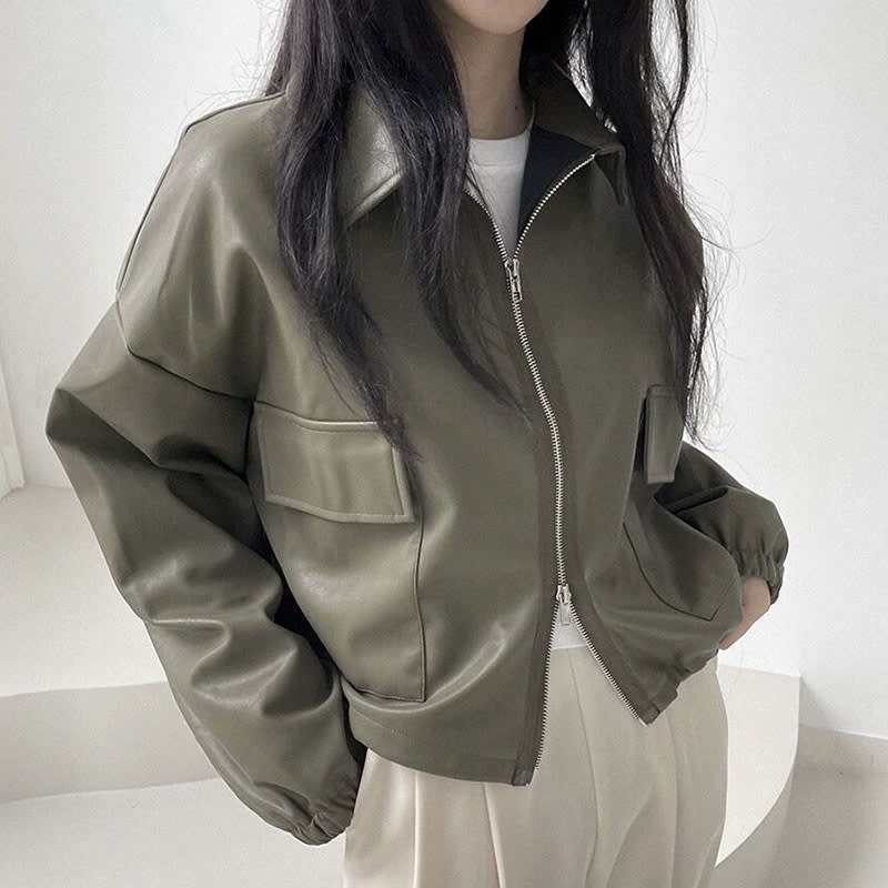 Versatile Long Sleeve Short Coat Women's Clothing view 2