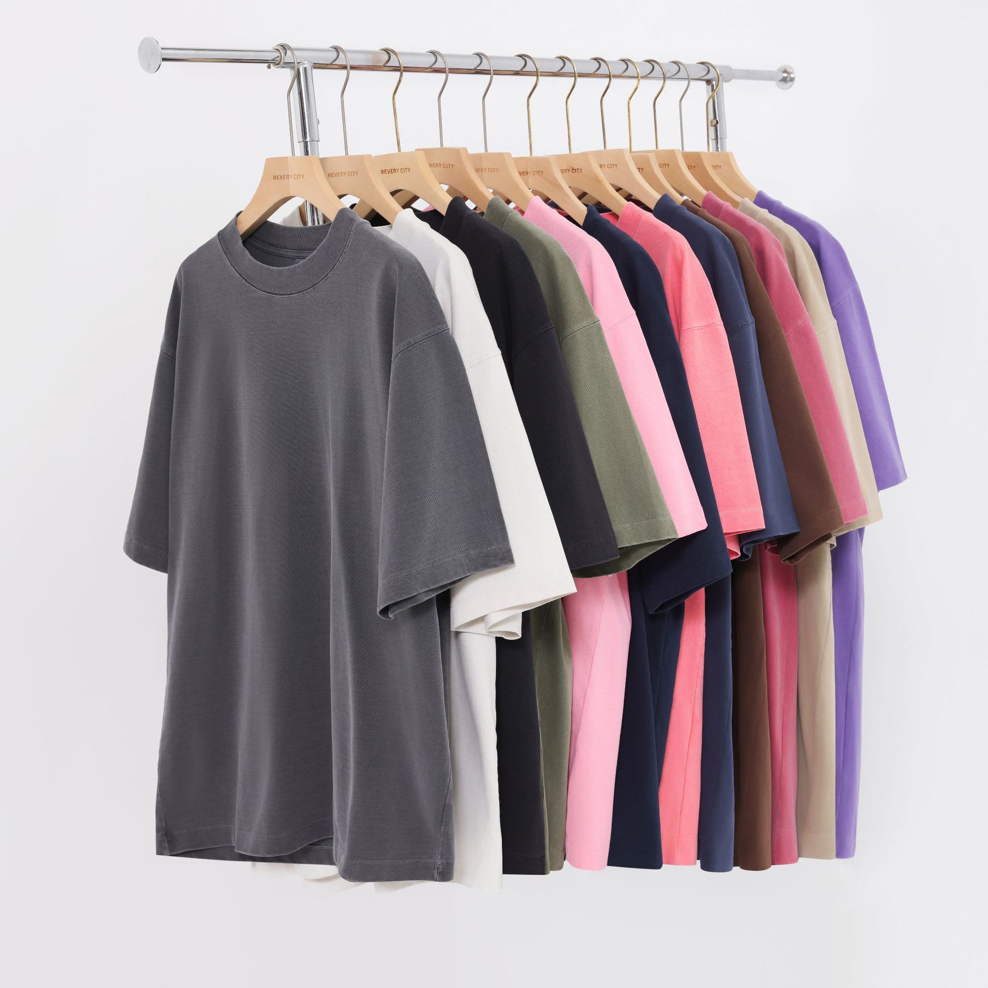 Women's Pure Color Pure Cotton Partial Distressed Short Sleeve