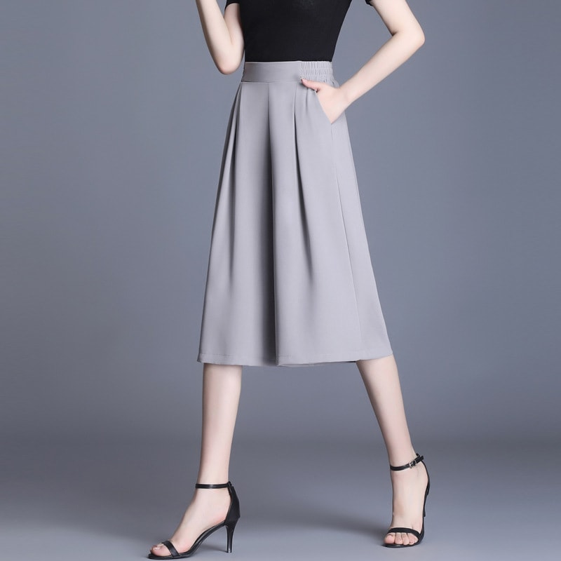 Women's Chiffon High Waist Wide Leg Pants Thin Loose Slimming view 8
