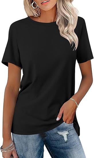 European And American Style Women Round Neck Loose Fashion Casual Short Sleeve view 8