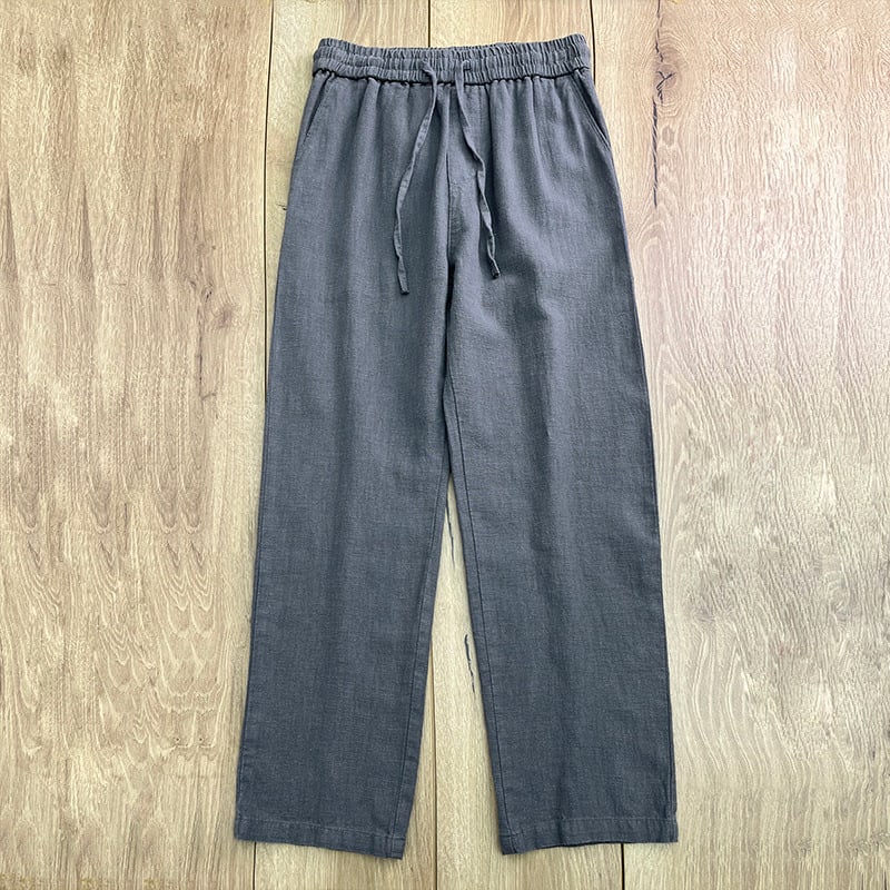 High-end Pure Asian Men's Four Seasons Fleece-lined Lycra Pants view 7