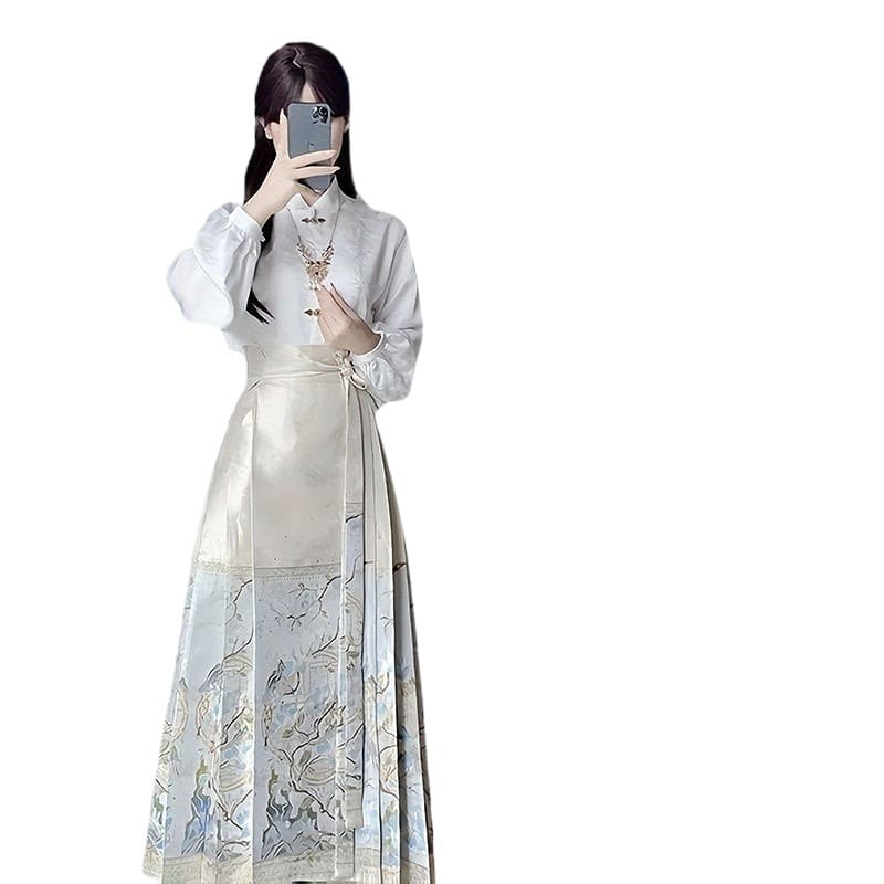 Chinese Women's Clothes National Style Two-piece Set Slimming Improved Hanfu view 6