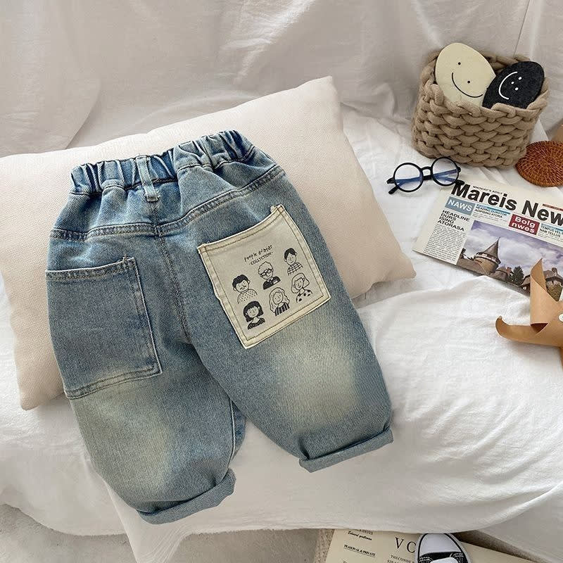 Fashion Personalized Children's Casual Jeans Printing view 2