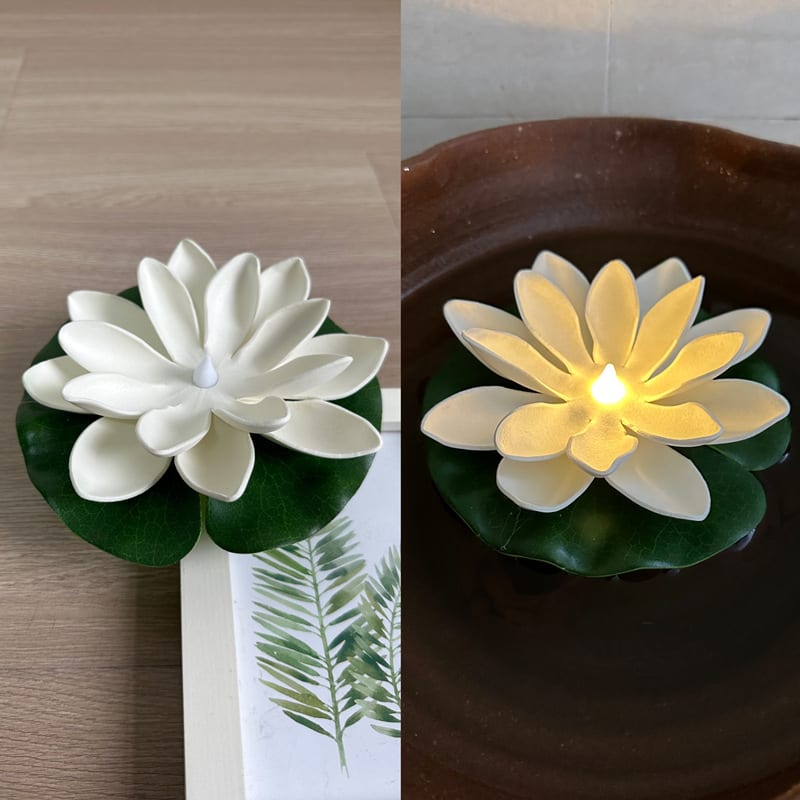 Floating Water Induction Lotus Colorful Waterproof Small Night Lamp view 5