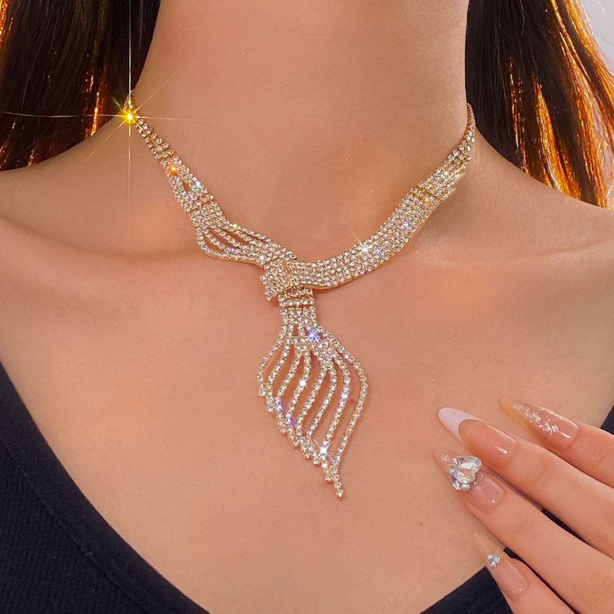 High-grade Clavicle Chain Fashion Grandeur Personality Jewelry Suit view 3