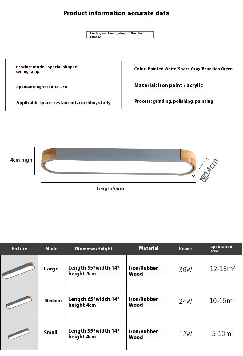 Nordic Balcony Aisle Led Strip Ceiling Light view 11