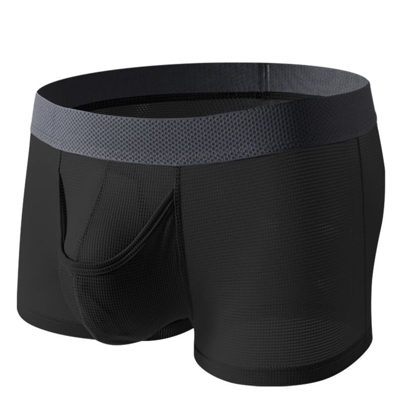 Men's Ice Silk Boxer Mesh Breathable Underwear view 3